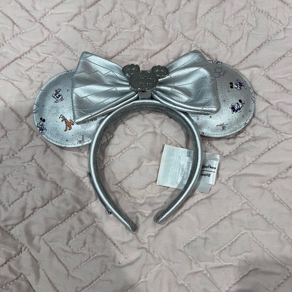 Disney Silver Minnie Mouse Ears Headband